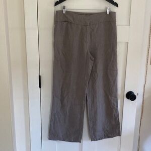 Eileen Fisher Light Gray Linen Pants